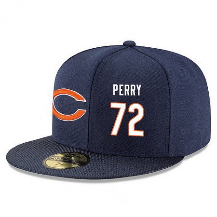 Chicago Bears #72 William Perry Snapback Cap NFL Player Navy Blue with White Number Stitched Hat