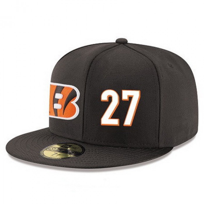Cincinnati Bengals #27 Dre Kirkpatrick Snapback Cap NFL Player Black with White Number Stitched Hat