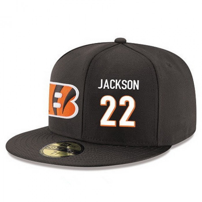 Cincinnati Bengals #22 William Jackson Snapback Cap NFL Player Black with White Number Stitched Hat
