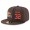 Cleveland Browns #32 Jim Brown Snapback Cap NFL Player Brown with Orange Number Stitched Hat