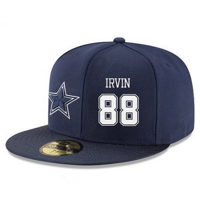 Dallas Cowboys #88 Michael Irvin Snapback Cap NFL Player Navy Blue with White Number Stitched Hat
