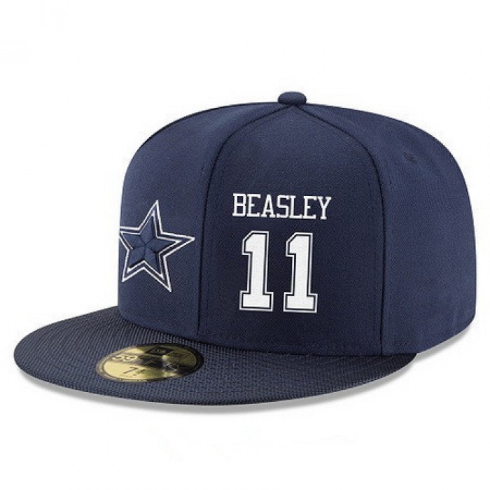 Dallas Cowboys #11 Cole Beasley Snapback Cap NFL Player Navy Blue with White Number Stitched Hat