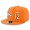 Denver Broncos #12 Paxton Lynch Snapback Cap NFL Player Orange with White Number Stitched Hat