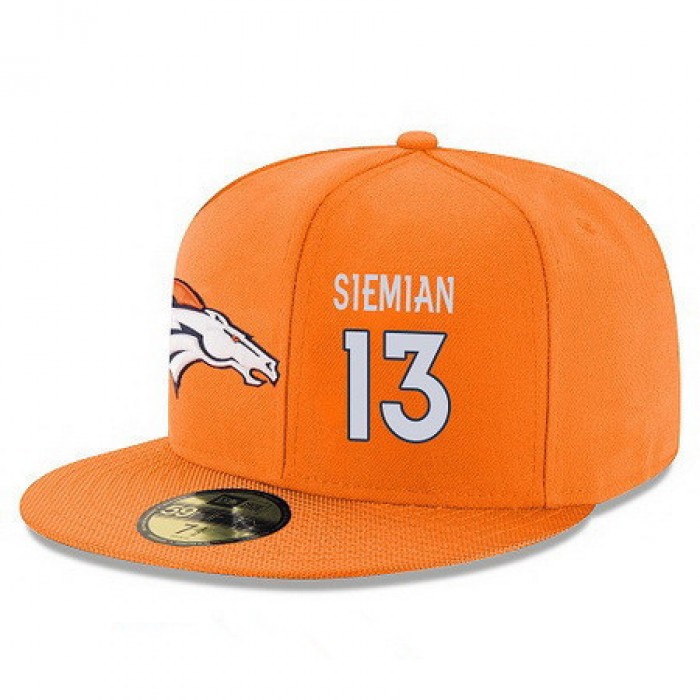 Denver Broncos #13 Trevor Siemian Snapback Cap NFL Player Orange with White Number Stitched Hat