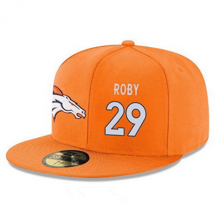 Denver Broncos #29 Bradley Roby Snapback Cap NFL Player Orange with White Number Stitched Hat