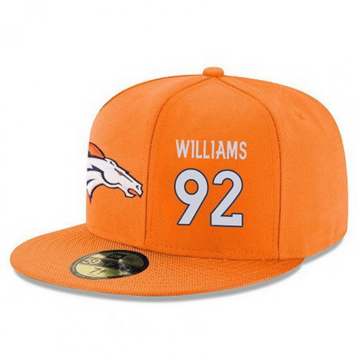 Denver Broncos #92 Sylvester Williams Snapback Cap NFL Player Orange with White Number Stitched Hat