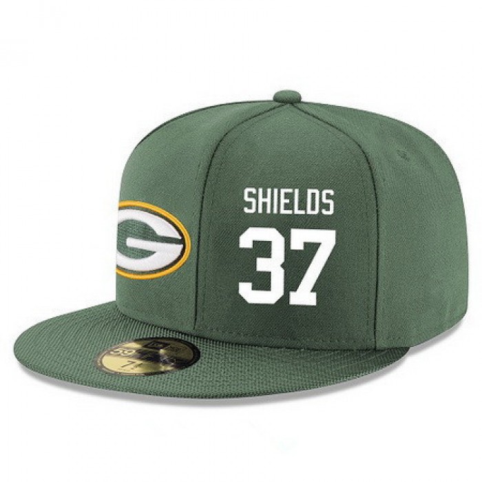 Green Bay Packers #37 Sam Shields Snapback Cap NFL Player Green with White Number Stitched Hat