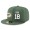 Green Bay Packers #18 Randall Cobb Snapback Cap NFL Player Green with White Number Stitched Hat