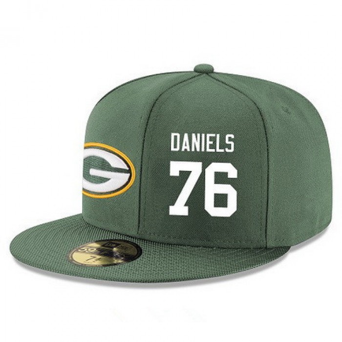 Green Bay Packers #76 Mike Daniels Snapback Cap NFL Player Green with White Number Stitched Hat