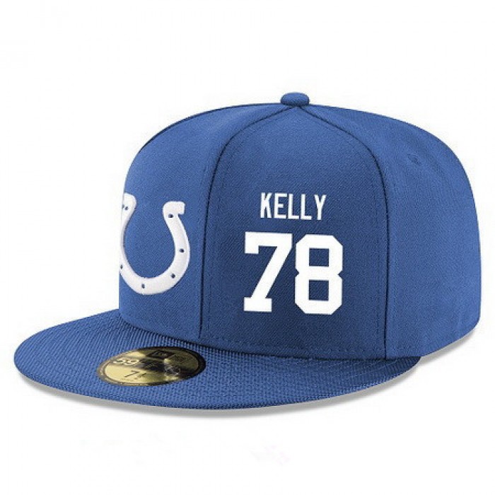 Indianapolis Colts #78 Ryan Kelly Snapback Cap NFL Player Royal Blue with White Number Stitched Hat