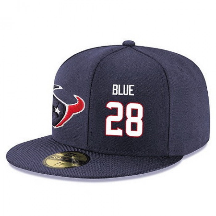 Houston Texans #28 Alfred Blue Snapback Cap NFL Player Navy Blue with White Number Stitched Hat