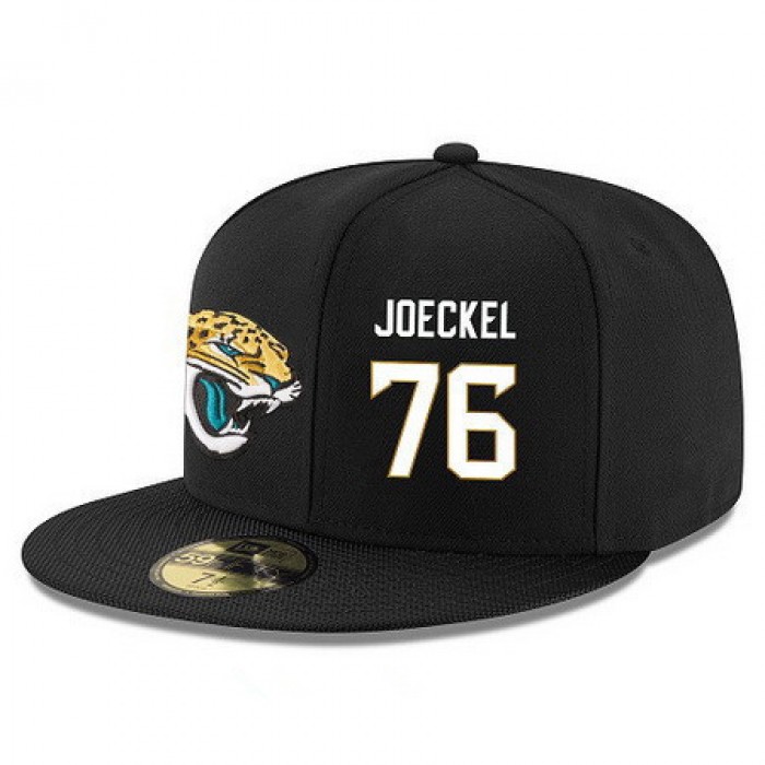 Jacksonville Jaguars #76 Luke Joeckel Snapback Cap NFL Player Black with White Number Stitched Hat