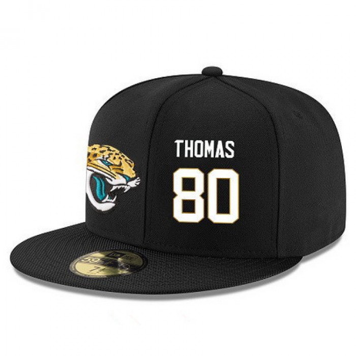 Jacksonville Jaguars #80 Julius Thomas Snapback Cap NFL Player Black with White Number Stitched Hat