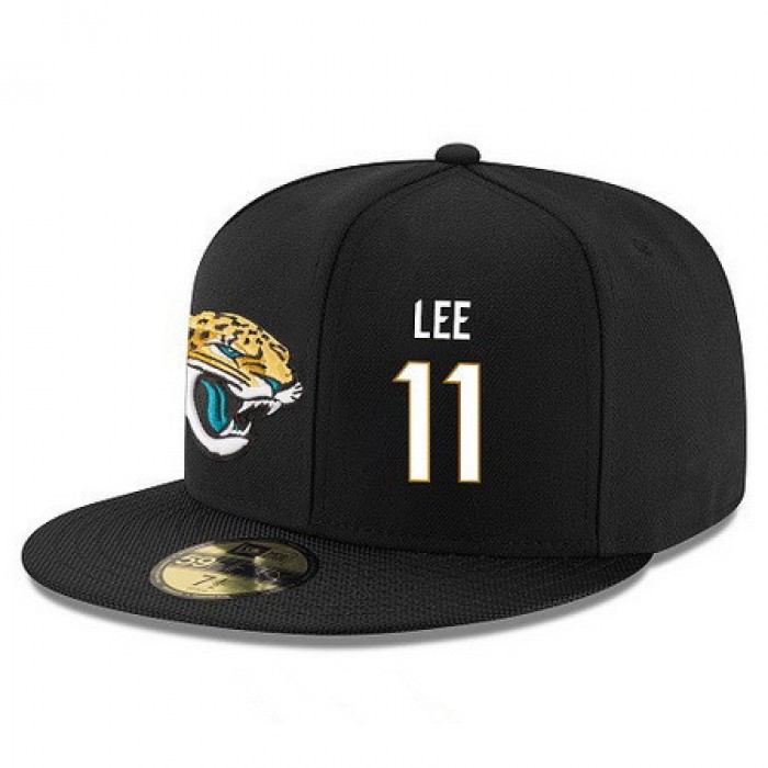 Jacksonville Jaguars #11 Marqise Lee Snapback Cap NFL Player Black with White Number Stitched Hat