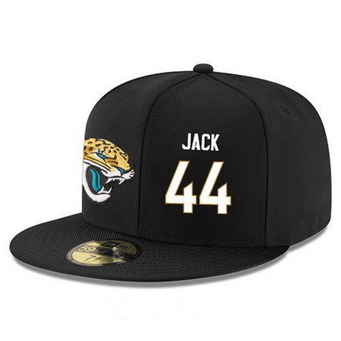 Jacksonville Jaguars #44 Myles Jack Snapback Cap NFL Player Black with White Number Stitched Hat