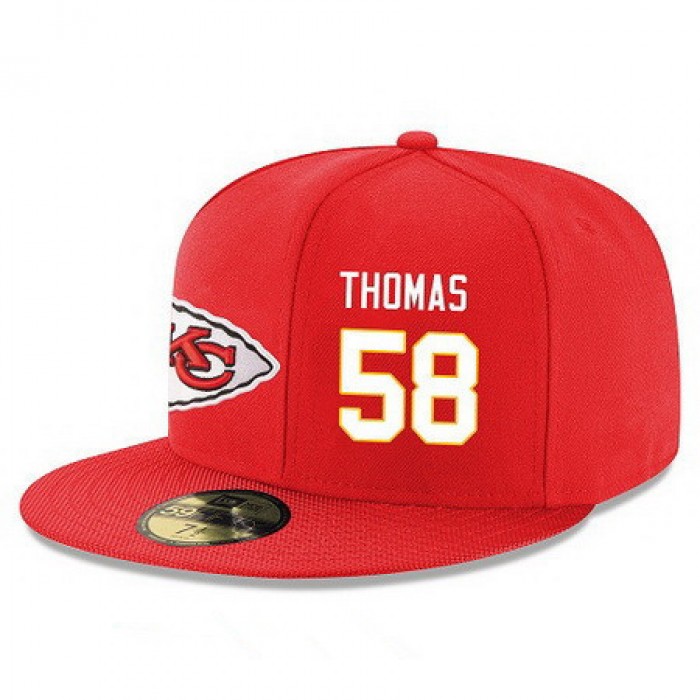 Kansas City Chiefs #58 Derrick Thomas Snapback Cap NFL Player Red with White Number Stitched Hat