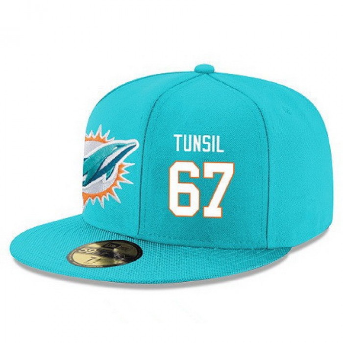 Miami Dolphins #67 Laremy Tunsil Snapback Cap NFL Player Aqua Green with White Number Stitched Hat