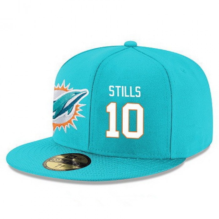 Miami Dolphins #10 Kenny Stills Snapback Cap NFL Player Aqua Green with White Number Stitched Hat
