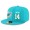 Miami Dolphins #14 Jarvis Landry Snapback Cap NFL Player Aqua Green with White Number Stitched Hat