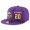 Minnesota Vikings #20 Mackensie Alexander Snapback Cap NFL Player Purple with Gold Number Stitched Hat