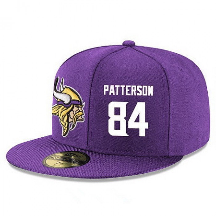 Minnesota Vikings #84 Cordarrelle Patterson Snapback Cap NFL Player Purple with White Number Stitched Hat