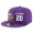 Minnesota Vikings #20 Mackensie Alexander Snapback Cap NFL Player Purple with White Number Stitched Hat