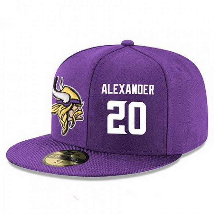 Minnesota Vikings #20 Mackensie Alexander Snapback Cap NFL Player Purple with White Number Stitched Hat