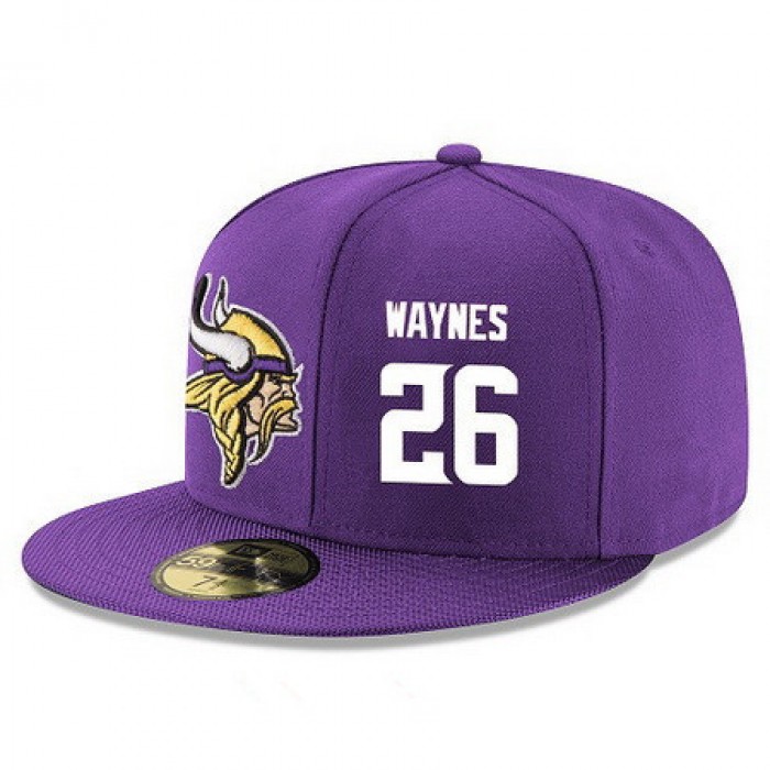 Minnesota Vikings #26 Trae Waynes Snapback Cap NFL Player Purple with White Number Stitched Hat