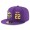 Minnesota Vikings #22 Harrison Smith Snapback Cap NFL Player Purple with Gold Number Stitched Hat