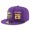 Minnesota Vikings #28 Adrian Peterson Snapback Cap NFL Player Purple with Gold Number Stitched Hat
