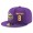 Minnesota Vikings #8 Sam Bradford Snapback Cap NFL Player Purple with Gold Number Stitched Hat