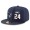 New England Patriots #24 Cyrus Jones Snapback Cap NFL Player Navy Blue with White Number Stitched Hat