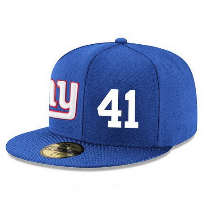 New York Giants #41 Dominique Rodgers-Cromartie Snapback Cap NFL Player Royal Blue with White Number Stitched Hat