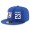 New York Giants #23 Rashad Jennings Snapback Cap NFL Player Royal Blue with White Number Stitched Hat