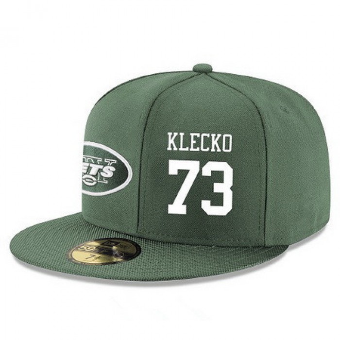 New York Jets #73 Joe Klecko Snapback Cap NFL Player Green with White Number Stitched Hat