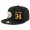 Pittsburgh Steelers #34 DeAngelo Williams Snapback Cap NFL Player Black with Gold Number Stitched Hat