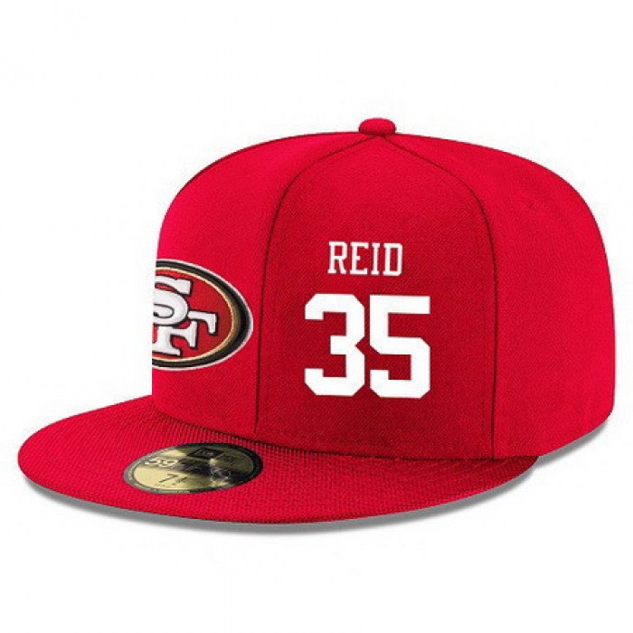 San Francisco 49ers #35 Eric Reid Snapback Cap NFL Player Red with White Number Stitched Hat