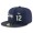 Seattle Seahawks #12 12th Fan Snapback Cap NFL Player Navy Blue with Gray Number Stitched Hat