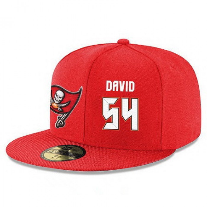 Tampa Bay Buccaneers #54 Lavonte David Snapback Cap NFL Player Red with White Number Stitched Hat