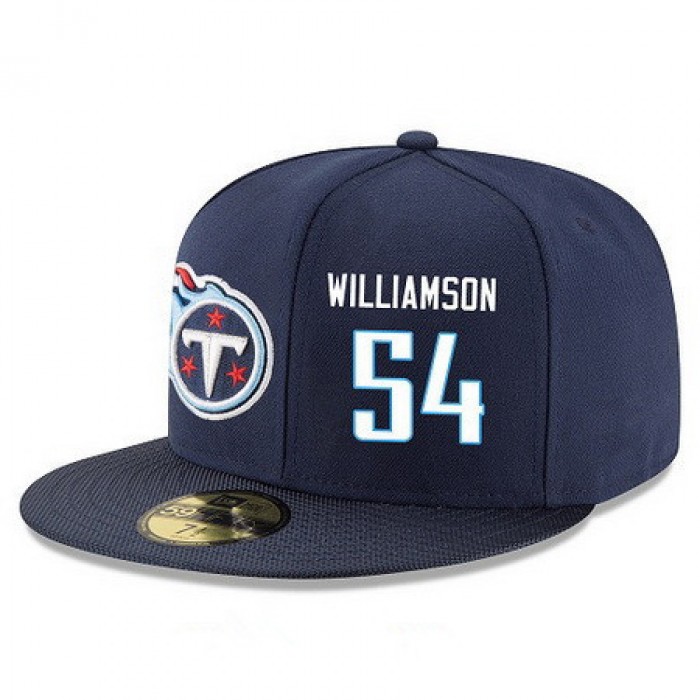 Tennessee Titans #54 Avery Williamson Snapback Cap NFL Player Navy Blue with White Number Stitched Hat