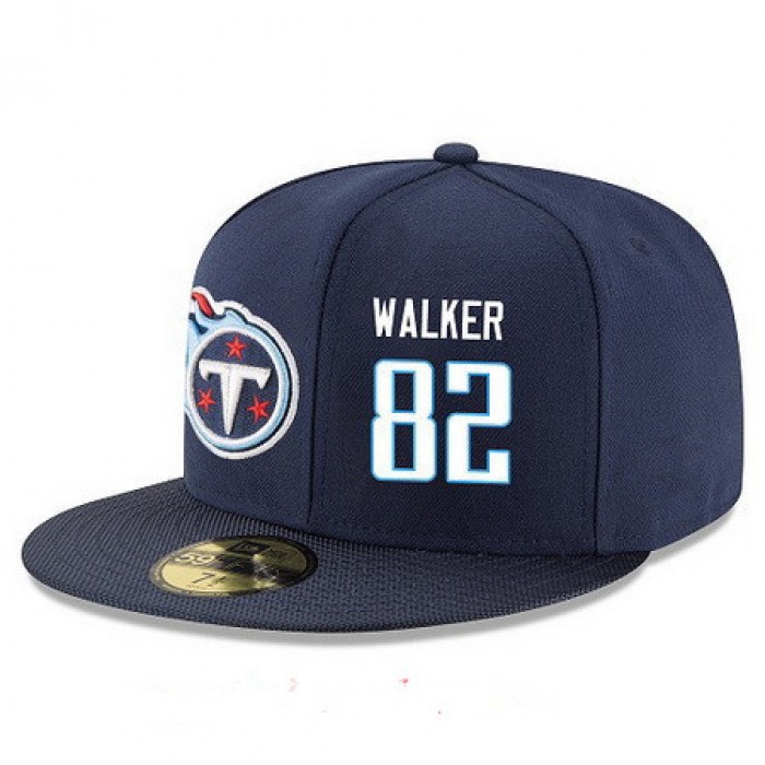 Tennessee Titans #82 Delanie Walker Snapback Cap NFL Player Navy Blue with White Number Stitched Hat