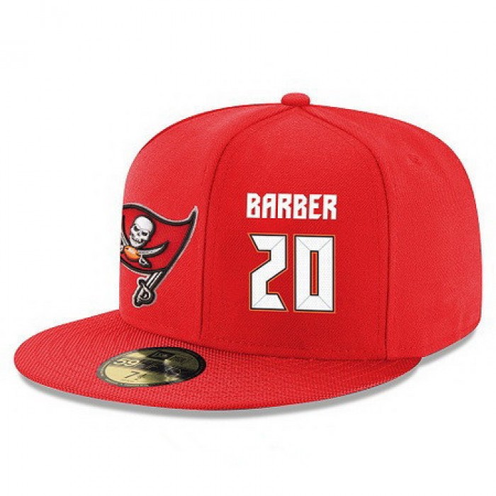 Tampa Bay Buccaneers #20 Ronde Barber Snapback Cap NFL Player Red with White Number Stitched Hat