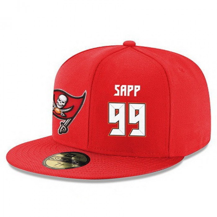 Tampa Bay Buccaneers #99 Warren Sapp Snapback Cap NFL Player Red with White Number Stitched Hat