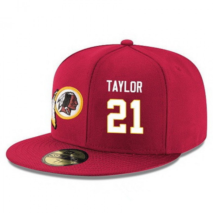 Washington Redskins #21 Sean Taylor Snapback Cap NFL Player Red with White Number Stitched Hat