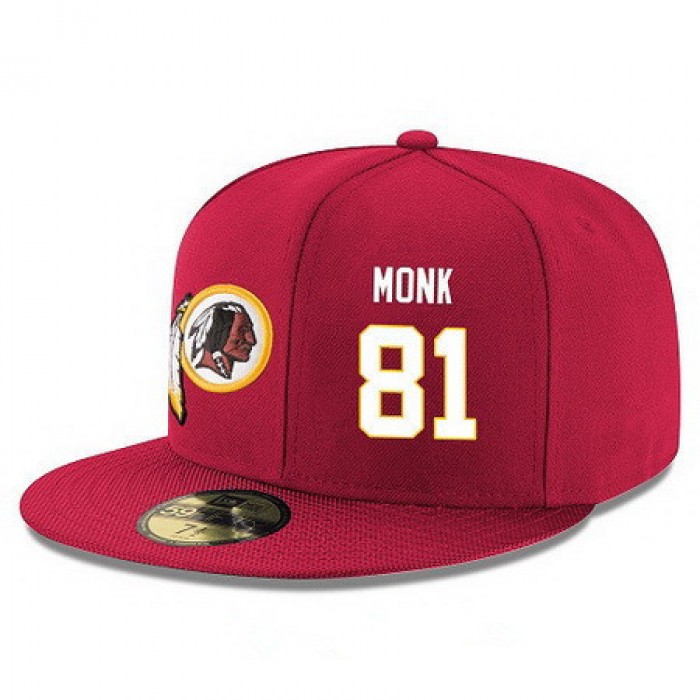 Washington Redskins #81 Art Monk Snapback Cap NFL Player Red with White Number Stitched Hat