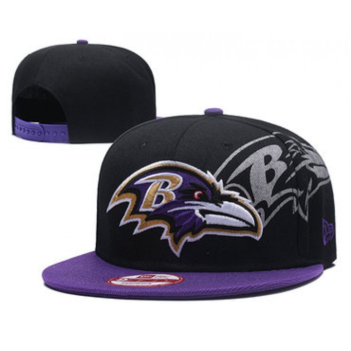 NFL Baltimore Ravens Flock Black Adjustable Hat