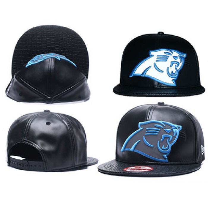 NFL Carolina Panthers Fresh Logo Black Reflective Adjustable Hat G105