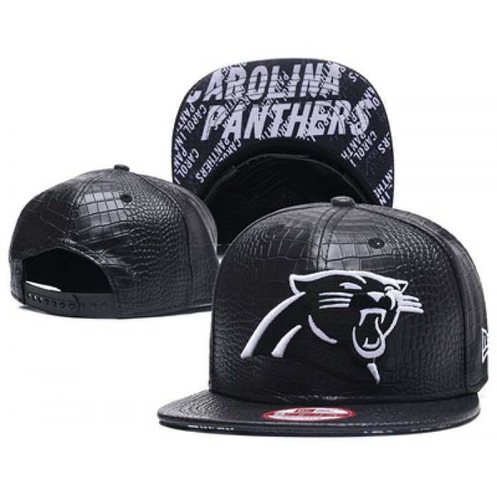 NFL Carolina Panthers Team Logo Black Snapback Adjustable Hat S001