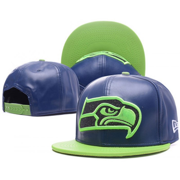 NFL Seahawks Seahawks Team Logo Navy Adjustable Hat G56