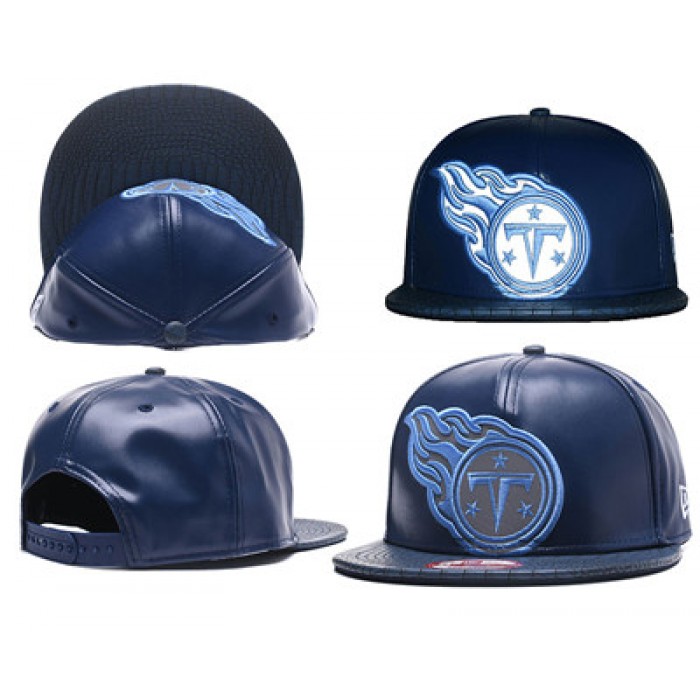 NFL Tennessee Titans Team Logo Navy Reflective Snapback Adjustable Hat G456